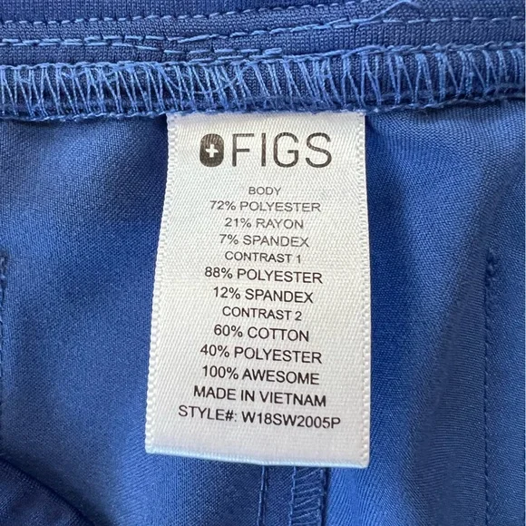 FIGS Zamora Jogger Scrub Pants in Limited Edition Denim Blue (PO# 1660), S/P - Picture 8 of 10